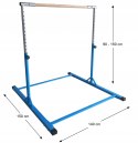 Drążek Gimnastyczny Wolnostojący 150 cm Niebieski