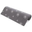 Bieżnik na Stół Bawełniany Świąteczny ORION 130 x 32 cm Płatek Szary