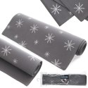 Bieżnik na Stół Bawełniany Świąteczny ORION 130 x 32 cm Płatek Szary
