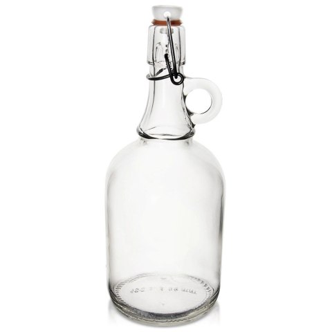 Butelka z Klipsem Szklana ORION 1 L z Uchwytem Szczelna Retro