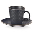 Filiżanka ze Spodkiem do Espresso ORION TEA TIME Czarna 95 ml do Zmywarki
