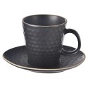 Filiżanka ze Spodkiem do Espresso ORION TEA TIME Czarna 95 ml do Zmywarki