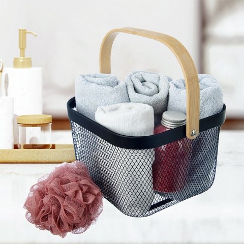 Koszyk do Przechowywania Metalowy Czarny 27 x 24,5 x 17,5 cm ORION RADKA