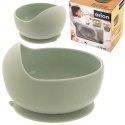 Miseczka dla Dziecka 12 cm 360 ml Silikonowa z Przyssawką Zielona ORION