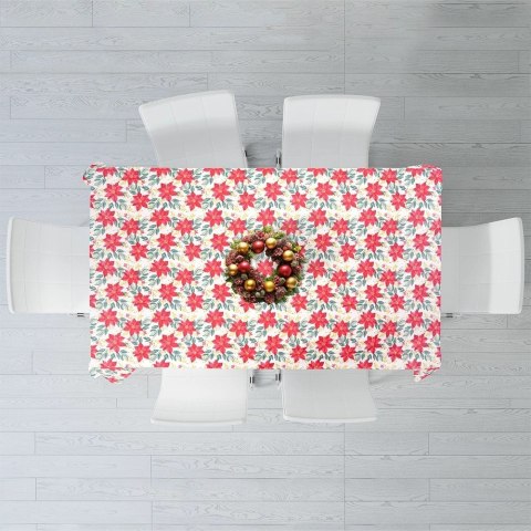 Obrus Świąteczny Plamoodporny 220 x 150 cm Biały EXCELLENT HOUSEWARE
