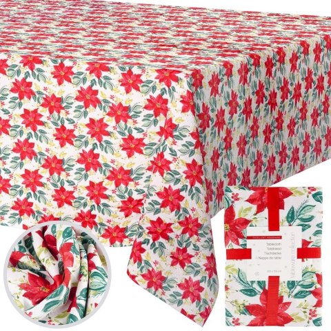 Obrus Świąteczny Plamoodporny 220 x 150 cm Biały EXCELLENT HOUSEWARE