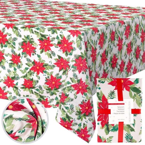 Obrus Świąteczny Plamoodporny 220 x 150 cm Beżowy EXCELLENT HOUSEWARE