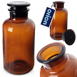 Pojemnik Butelka Retro na Płyny Produkty Sypkie Szklany Brązowy ORION 1 l