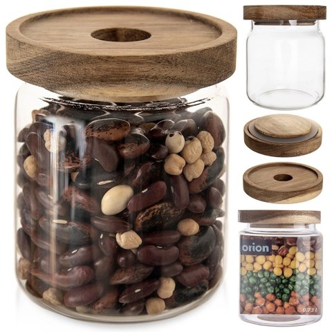 Pojemnik Szklany Sypkie Produkty 730 ml ORION z Pokrywką 12,5 x 10 cm