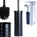 Szczotka do Toalety Ze Stojakiem Metalowa Czarna Ozdobny Pojemnik VILDE