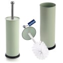 Szczotka do WC Metalowa Zielona GREENISH Ze Stojakiem Łazienkowa ORION