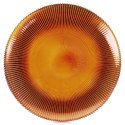 Talerz Obiadowy Płytki Szkło Bursztynowe 28 cm VILDE Wzór Promienie