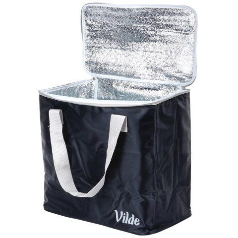 Torba Termiczna Plażowa Czarna 30 L VILDE Poliestrowa Duża na Zakupy