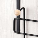 Wieszak na Drzwi Metalowy Czarny 37 cm VILDE 8 Gałek na Ubrania
