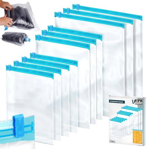 Worki Próżniowe na Ubrania 10 szt VILDE Podróżne Różne Rozmiary Kompresyjne
