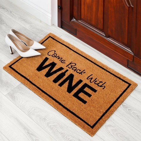 Wycieraczka do Butów 75 x 45 cm HOME STYLING Kokosowa "Come back with wine"