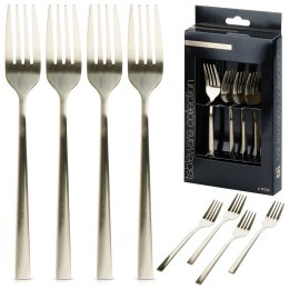 Zestaw Widelczyki Deserowe 4 szt. ORION Stal Nierdzewna Złote