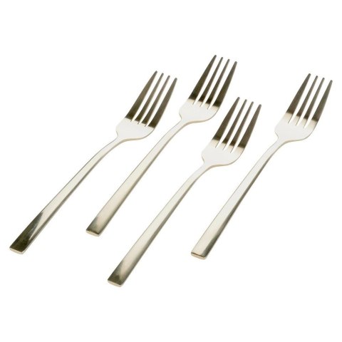 Zestaw Widelczyki Deserowe 4 szt. ORION Stal Nierdzewna Złote