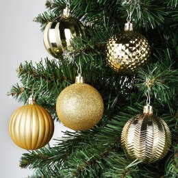 Bombki Choinkowe VILDE Złote 6 cm 25 szt. Nietłukące Brokatowe i Matowe