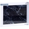Deska do Krojenia Szklana VILDE 40x30 cm Hartowana Marmur Czarny Kuchenny