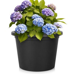 Doniczka Ogrodowa Duża Okrągła VILDE 39 cm Czarna Odporna na Deszcz