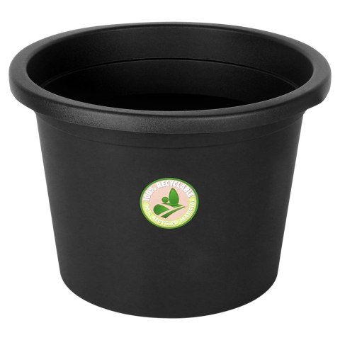 Doniczka Ogrodowa Duża Okrągła VILDE 39 cm Czarna Odporna na Deszcz