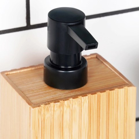 Dozownik do Mydła BATHROOM SOLUTIONS 280 ml Drewniany Bambus Ryflowany