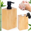 Dozownik do Mydła BATHROOM SOLUTIONS 280 ml Drewniany Bambus Ryflowany