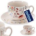 Filiżanka ze Spodkiem do Kawy ORION MAKI 260 ml Porcelana do Zmywarki
