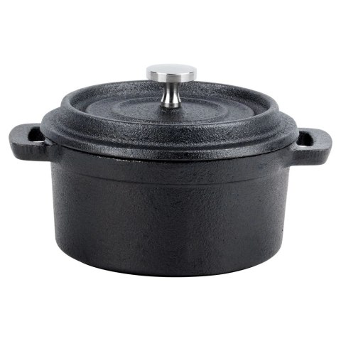 Garnek do Serwowania VILDE Żeliwny 10 cm 250 ml Pokrywka CAST LINE