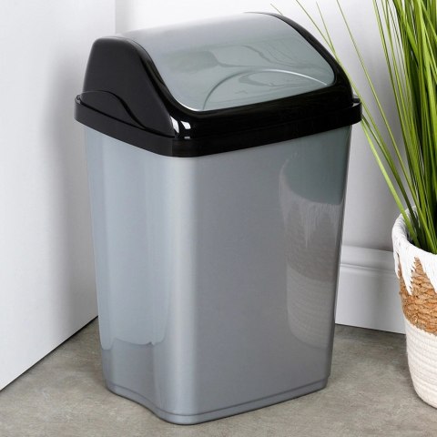 Kosz na Śmieci Plastikowy Szary 16 L ORION Wytrzymały i Pojemny