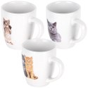 Kubki Ceramiczne Koty 220 ml 3 Szt. ORION do Zmywarki i Mikrofali