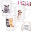 Kubki Ceramiczne Koty 220 ml 3 Szt. ORION do Zmywarki i Mikrofali