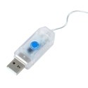 Kurtyna Świetlna 300 led 3 m ORION z Pilotem Ciepła Barwa usb