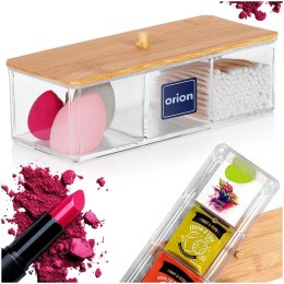 Organizer na Kosmetyki z Pokrywką 23,5 x 10 x 8,5 cm ORION Bambusowy