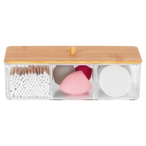 Organizer na Kosmetyki z Pokrywką 23,5 x 10 x 8,5 cm ORION Bambusowy