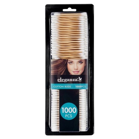 Patyczki Kosmetyczne Bambusowe 1000 szt. ELEGANZA Bawełniane Ekologiczne