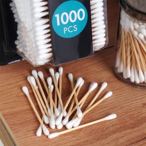 Patyczki Kosmetyczne Bambusowe 1000 szt. ELEGANZA Bawełniane Ekologiczne
