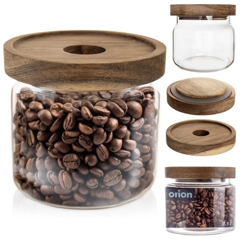 Pojemnik Szklany Sypkie Produkty 500 ml ORION z Uszczelką 10 x 9 cm