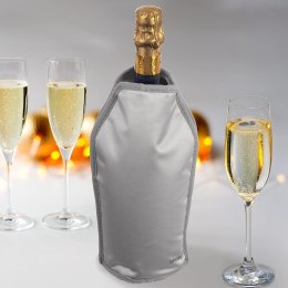Pokrowiec Chłodzący na Butelkę Srebrny Żel ORION do Wina Szampana 23 cm