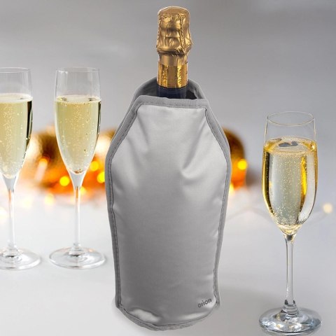 Pokrowiec Chłodzący na Butelkę Srebrny Żel ORION do Wina Szampana 23 cm