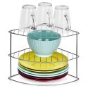 Półka Kuchenna Metalowa Narożna Szara 23 x 23 cm SG 3 Poziomy
