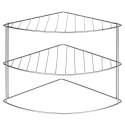 Półka Kuchenna Metalowa Narożna Szara 23 x 23 cm SG 3 Poziomy