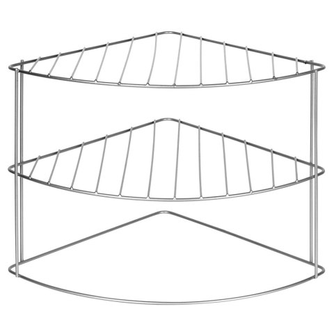 Półka Kuchenna Metalowa Narożna Szara 23 x 23 cm SG 3 Poziomy