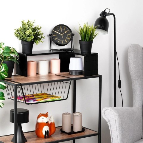 Półka Kuchenna Narożna Czarna Podłużna 47 x 32 x 155 cm VILDE