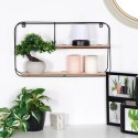 Półka Ścienna Metalowa LOFT 2 Poziomy Czarny 52 x 105 cm TRENDS4YOU