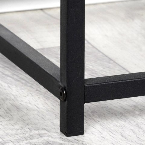 Regał Metalowy Czarny MDF 2 Półki 70 x 305 x 85 cm TRENDS4YOU