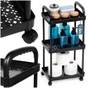 Regał na Kółkach Czarny 3 Poziomy Mobilny 30 x 21 x 61 cm VILDE