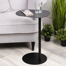 Stolik Kawowy Metalowy Czarny Boczny Minimalistyczny 35 x 25 x 53 cm T4Y