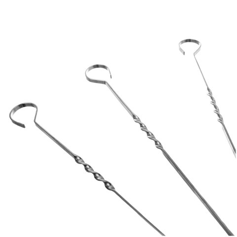 Szpikulce do Szaszłyków Stalowe 10 szt. 38,5 cm ORION Płaskie Długie